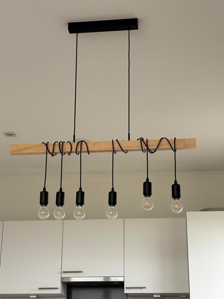 Eglo hanglamp (excl peertjes), Huis en Inrichting, Lampen | Hanglampen, Ophalen, Zo goed als nieuw, 50 tot 75 cm