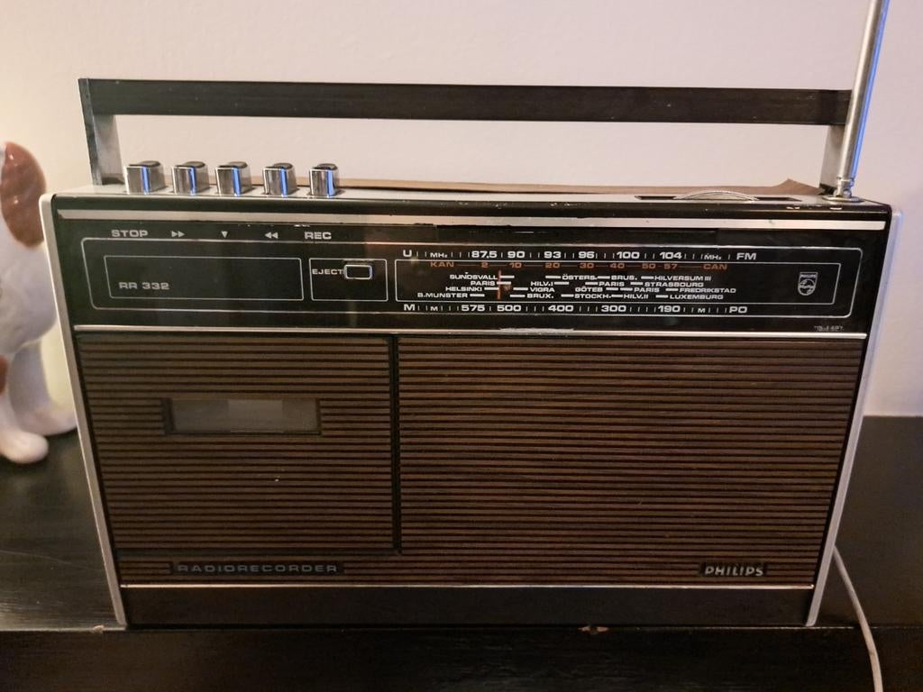 vintage philips rr332 draagbare radio, Ophalen of Verzenden, Gebruikt