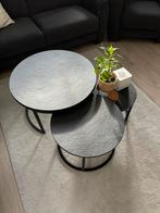 3-delige Marmeren Salon Tafel Set - Natuursteen, Ophalen, Overige materialen, Gebruikt, Rond