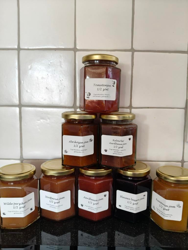 Heerlijk zelfgemaakte half zoete jam, Ophalen of Verzenden