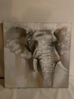 Modern 3D schilderij – Olifant op canvas, 50 tot 75 cm, 125 cm of meer, Ophalen of Verzenden, Zo goed als nieuw