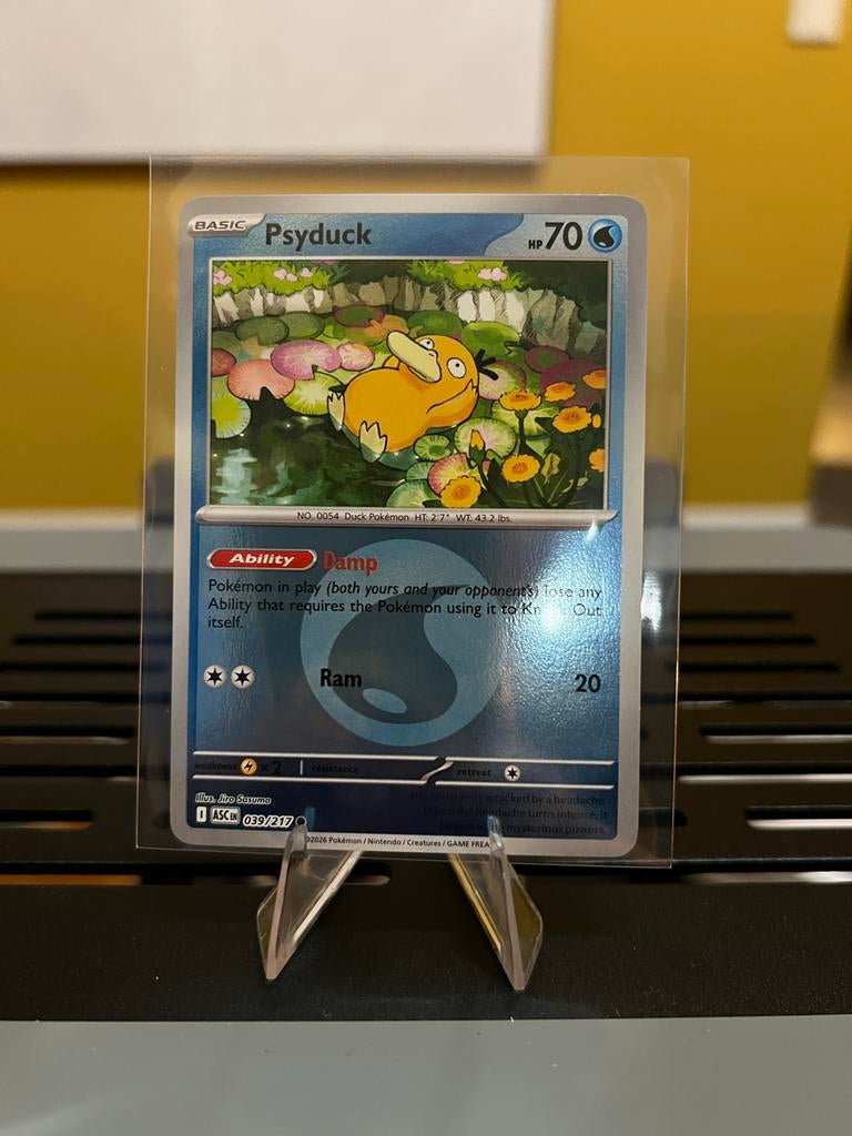 Psyduck Pokémon Kaart (ASCEN 039/217) - Reverse Holo, Ophalen of Verzenden, Zo goed als nieuw, Losse kaart