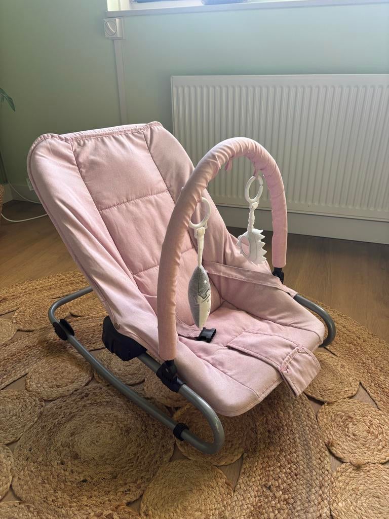 Roze Wippertje in goede staat, Kinderen en Baby's, Wipstoeltjes, Wipstoel, Ophalen, Overige merken, Met gordel(s) of riempje(s)