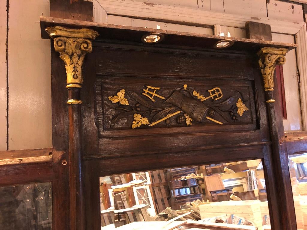 Antieke 3 delige spiegel 193x193 cm., Ophalen