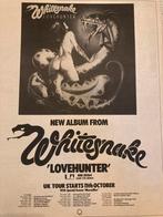 Paginagrote A3 advertentie WHITESNAKE Lovehunter tour, Ophalen of Verzenden