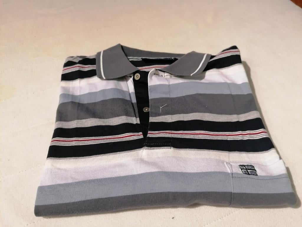 Poloshirt Maat 4XL Gestreepte Polo Heren, Masterstone, Overige maten, Ophalen of Verzenden, Grijs