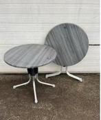 3 stuks horeca terras tafel inklapbaar rond 80 cm, Ophalen, Zo goed als nieuw