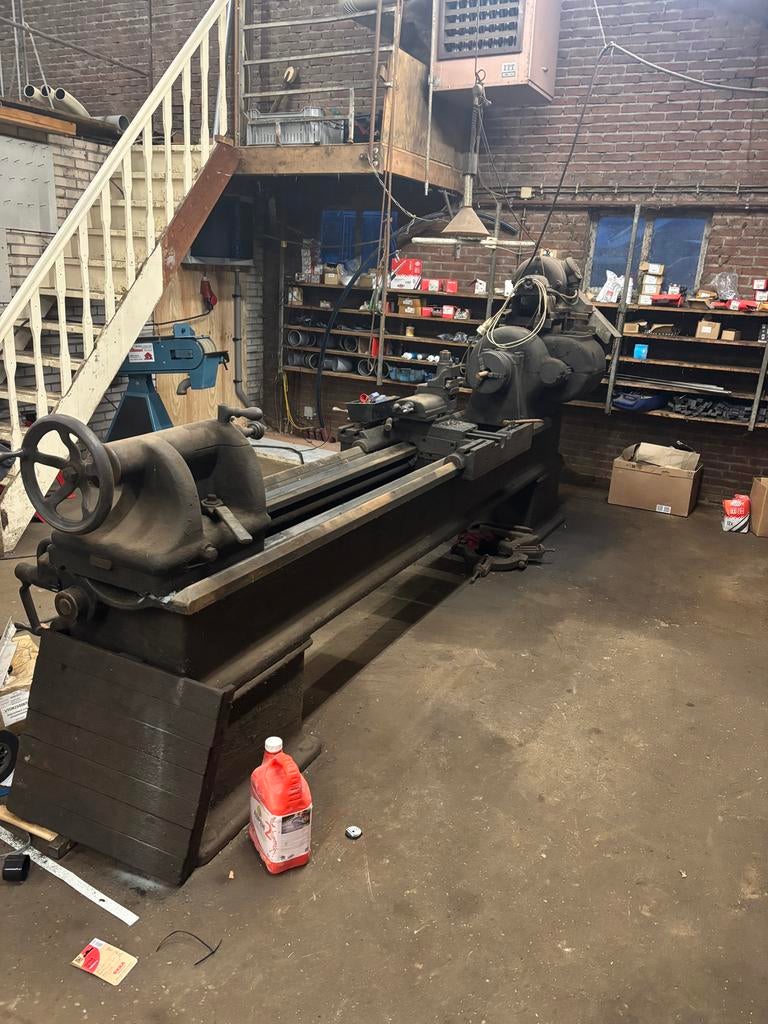 Draaibank van Rietschoten & Houwens, Rotterdam, Ophalen of Verzenden, Gebruikt, Metaaldraaibank, 1000 mm of meer