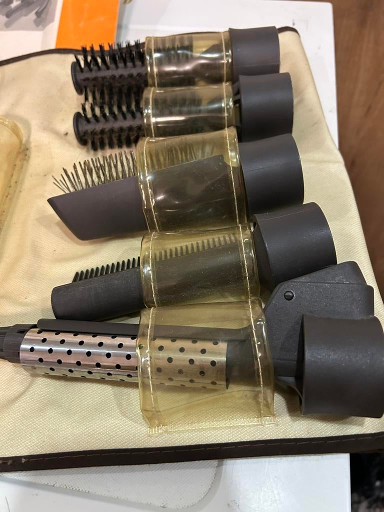 Goedewerkende vintage Philips föhn set, Ophalen of Verzenden, Gebruikt, Föhn of Haardroger