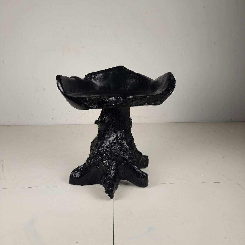 Zwarte boomstam stoel in mid-century stijl, Ophalen of Verzenden