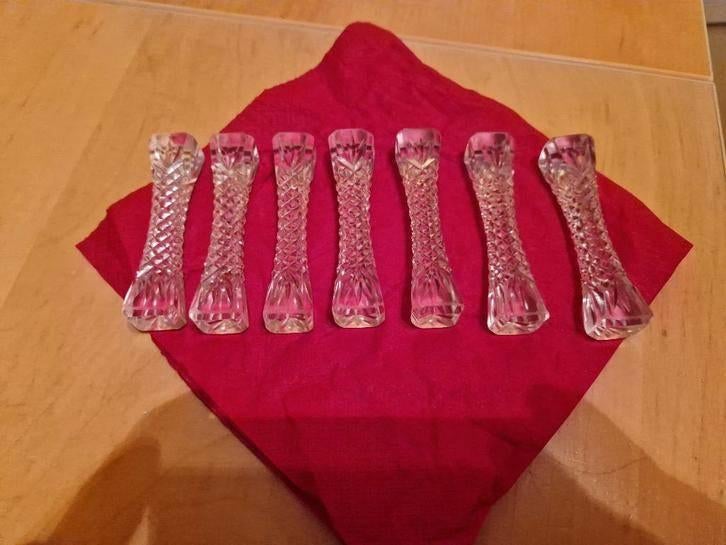 Antieke kristallen messenleggers, Antiek en Kunst, Antiek | Glas en Kristal, Ophalen of Verzenden