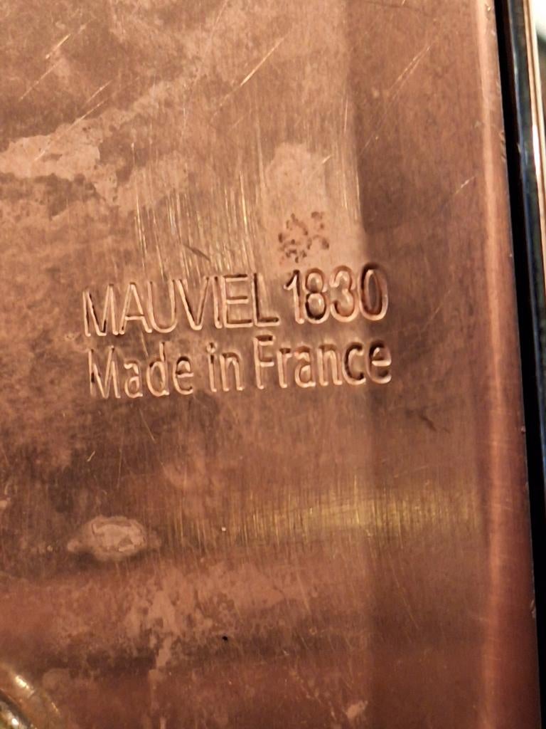 2 Vintage koperen kookpannen van Mauviel 1830, Huis en Inrichting, Keuken | Potten en Pannen, Gebruikt, Kookpan of Snelkookpan