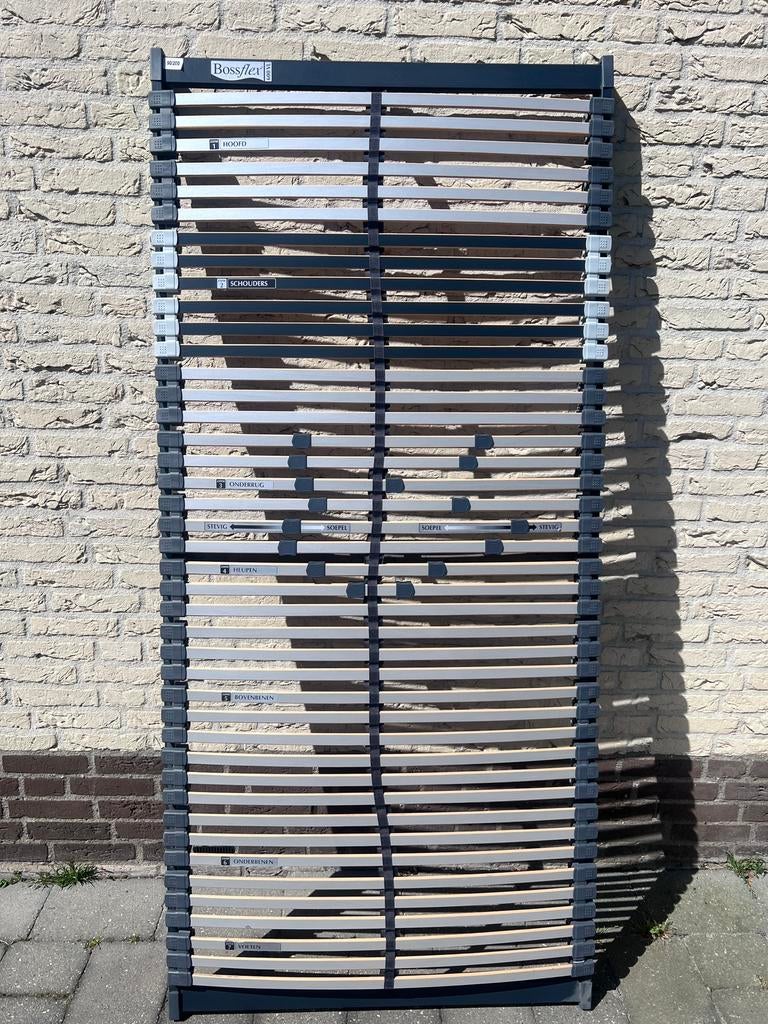 1 Bossflex 600vl lattenbodem 90x200cm, Ophalen, Gebruikt, 90 cm, Eenpersoons