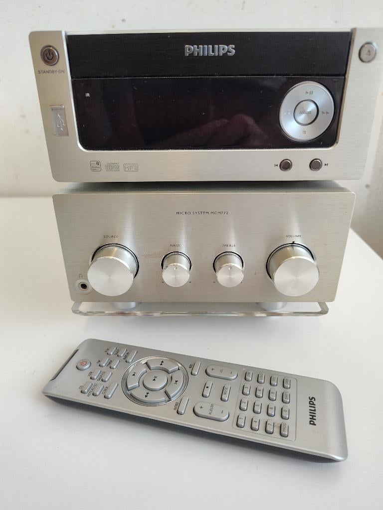 Philips Micro System MCM772 Receiver met cd speler I.Z.G.S., Audio, Tv en Foto, Ophalen of Verzenden, Gebruikt, Minder dan 60 watt