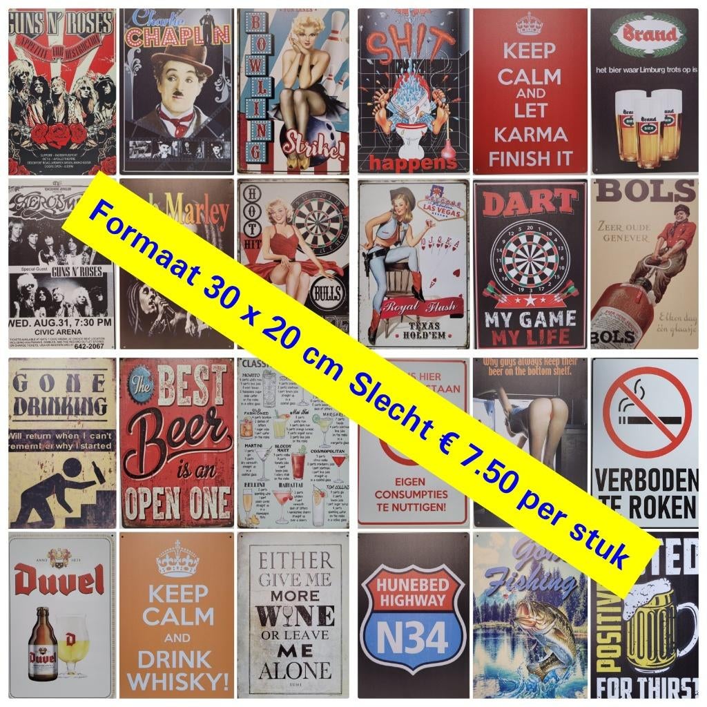 Teckel Dachshund eigenschappen reclamebord van metaal deco, Info@deconoord.nl, Deco Noord, Nieuw, Ophalen of Verzenden