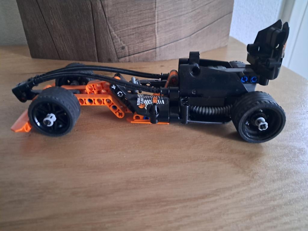 Lego technic zwarte race wagen ,pull back. Nr. 42026, Ophalen of Verzenden, Zo goed als nieuw