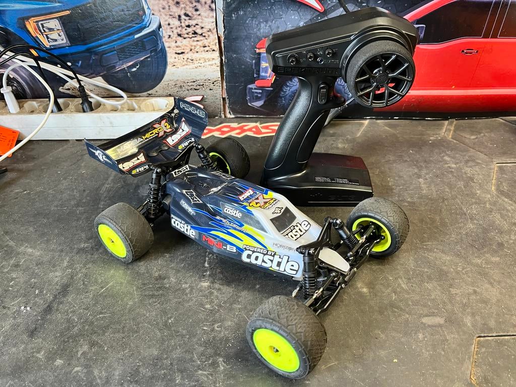 Losi Mini B RC Buggy brushless Castle Mamba X2 Spektrum 1/18, Hobby en Vrije tijd, Elektro, Auto offroad, Ophalen of Verzenden