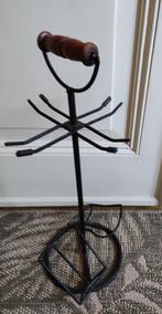 Wijnrek voor 2 flessen en 4 glazen, Ophalen of Verzenden, Metaal, Minder dan 50 cm, Minder dan 5 flessen