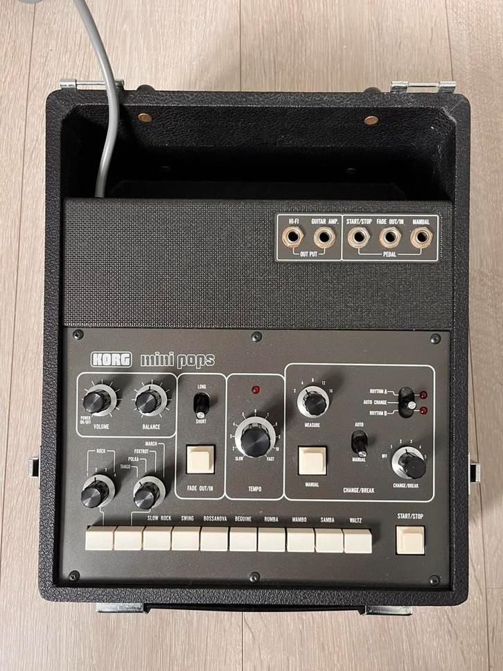 Korg Mini-pops SR-120 in zeer goede staat, Muziek en Instrumenten, Drumcomputers, Gebruikt, Korg, Ophalen of Verzenden