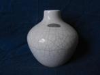 Wit craquele geglazuurde baluster vaas Zenith Gouda h 8,5 cm, Ophalen of Verzenden