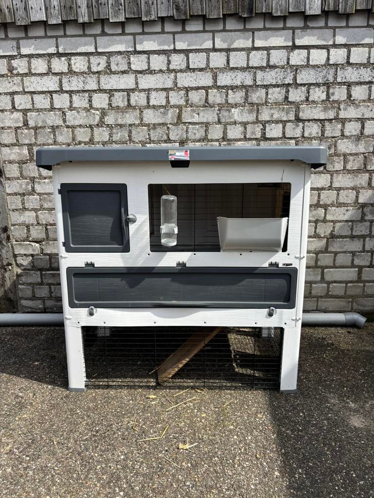 Konijnenhok, Dieren en Toebehoren, Knaagdieren en Konijnen | Hokken en Kooien, Ophalen, Zo goed als nieuw, 90 cm of meer, Hok