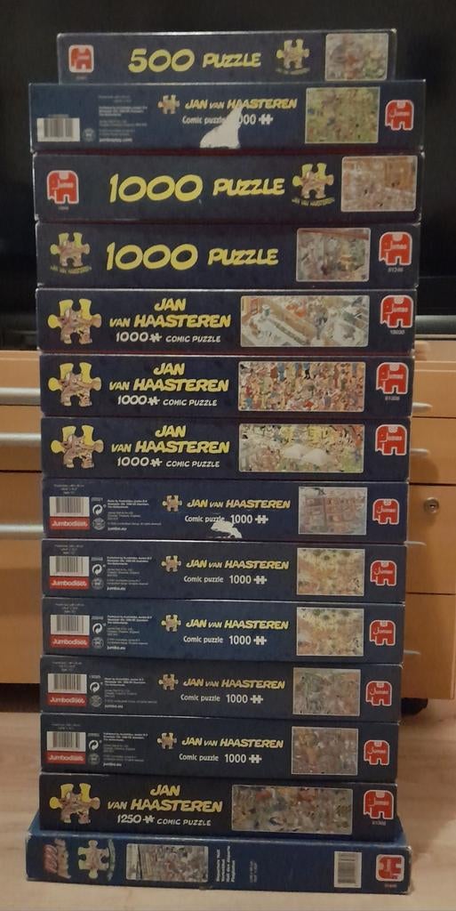 Jan van Haasteren Puzzels - Diverse Aantallen Stukjes, Ophalen of Verzenden, 500 t/m 1500 stukjes, Gebruikt, Legpuzzel
