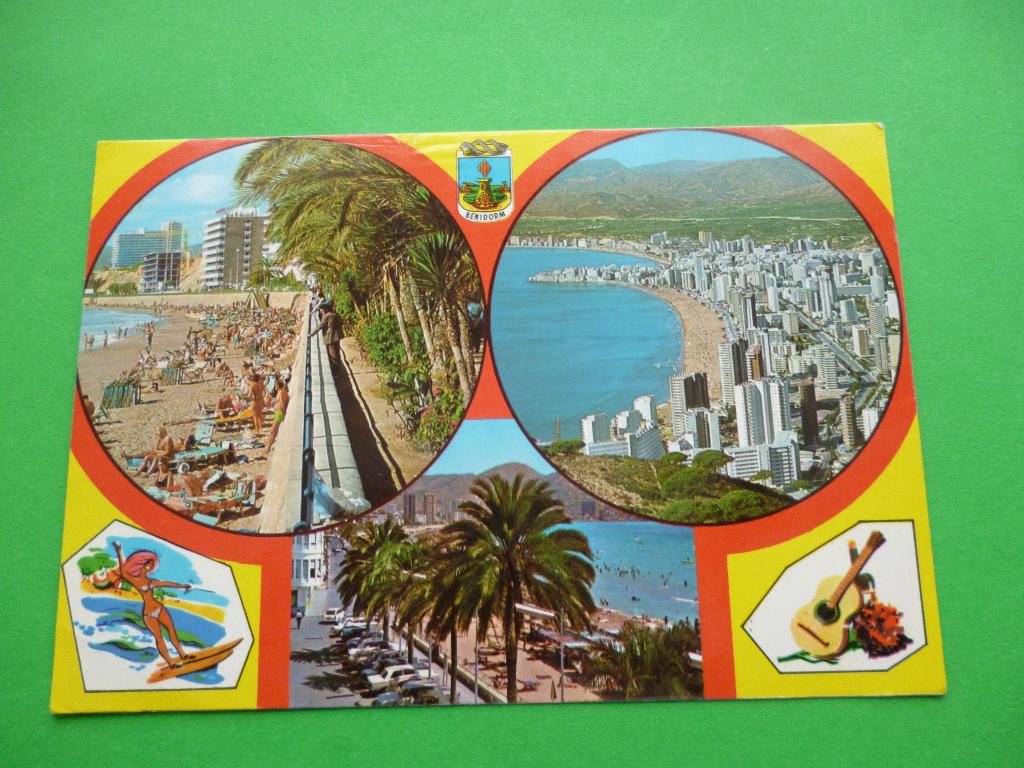 ansichtkaart Benidorm Spanje, Ophalen of Verzenden, 1960 tot 1980, Gelopen, Spanje