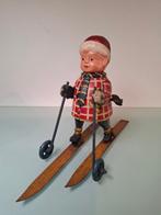 Occupied Japan Skier - Mannetje op skies blik en celluloid, Antiek en Kunst, Ophalen of Verzenden