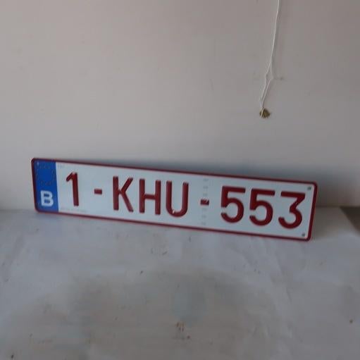 Kentekenplaat auto België kenteken 1-KHU-553 origineel, Ophalen of Verzenden, Zo goed als nieuw, Auto's