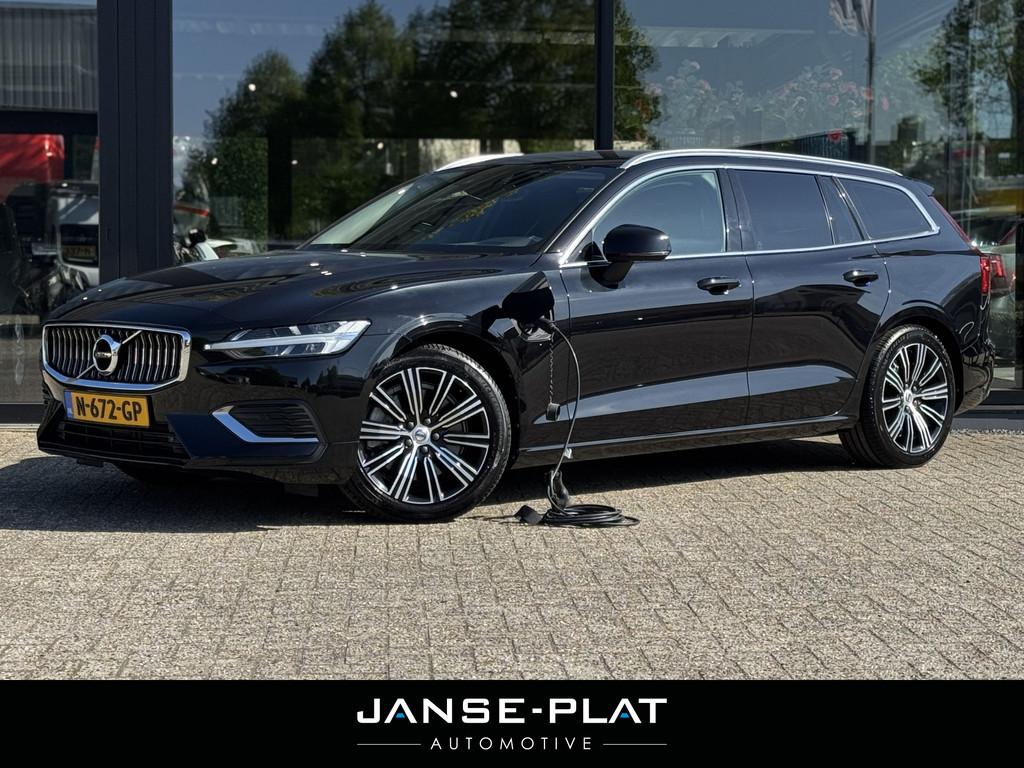 Volvo V60 2.0 T6 Recharge AWD Inscription Leder | Pilot Assi, Auto's, Volvo, Automaat, Gebruikt, Zwart, Hybride Elektrisch/Benzine