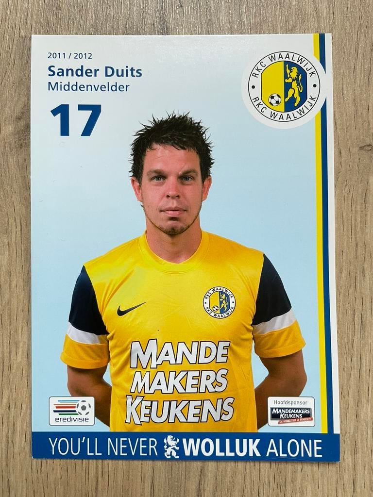 Fotokaart Sander Duits (RKC , De Graafschap) ., Verzamelen, Ophalen of Verzenden, Nieuw, Spelerskaart