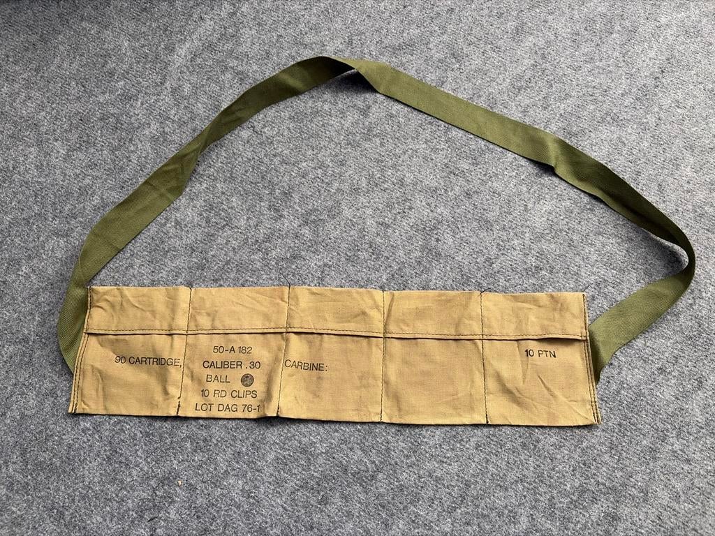 Bandolier voor WO2 Re-enactment - .30 Carbine USA, Ophalen of Verzenden, Landmacht, Amerika, Overige typen