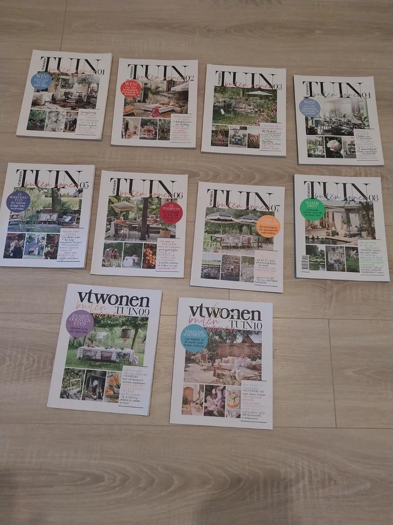 VT Wonen Tuin Buiten Wonen magazines, nummers 1 t/m 10, Ophalen of Verzenden, Zo goed als nieuw, Overige typen