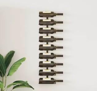 Wijnrek zwart metaal, 5 tot 15 flessen, Nieuw, Ophalen of Verzenden, Metaal