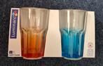 2 Luminarc happy colours glazen NIEUW, Ophalen of Verzenden, Nieuw, Glas