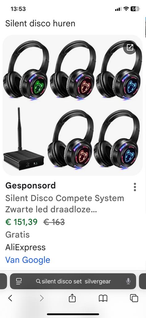 Silent disco set, Ophalen of Verzenden, Nieuw, Overige merken, Draadloos