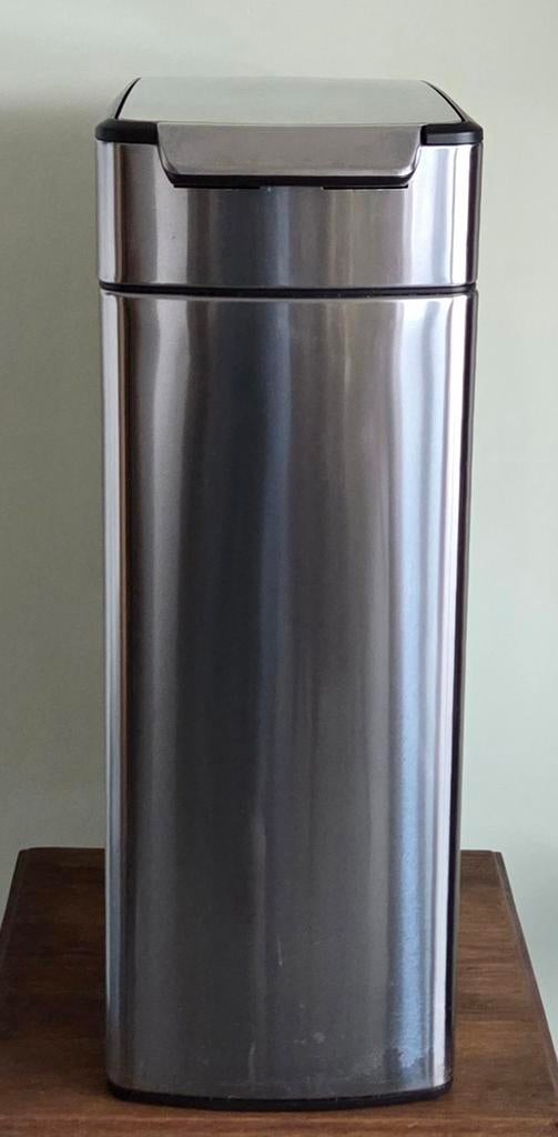 Simplehuman rectangular slim touch bar, 40 liter of meer, Ophalen of Verzenden, Gebruikt, Rvs