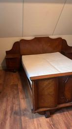 Antiek Bed, Huis en Inrichting, Slaapkamer | Bedden, Ophalen, Gebruikt, Bruin, 210 cm