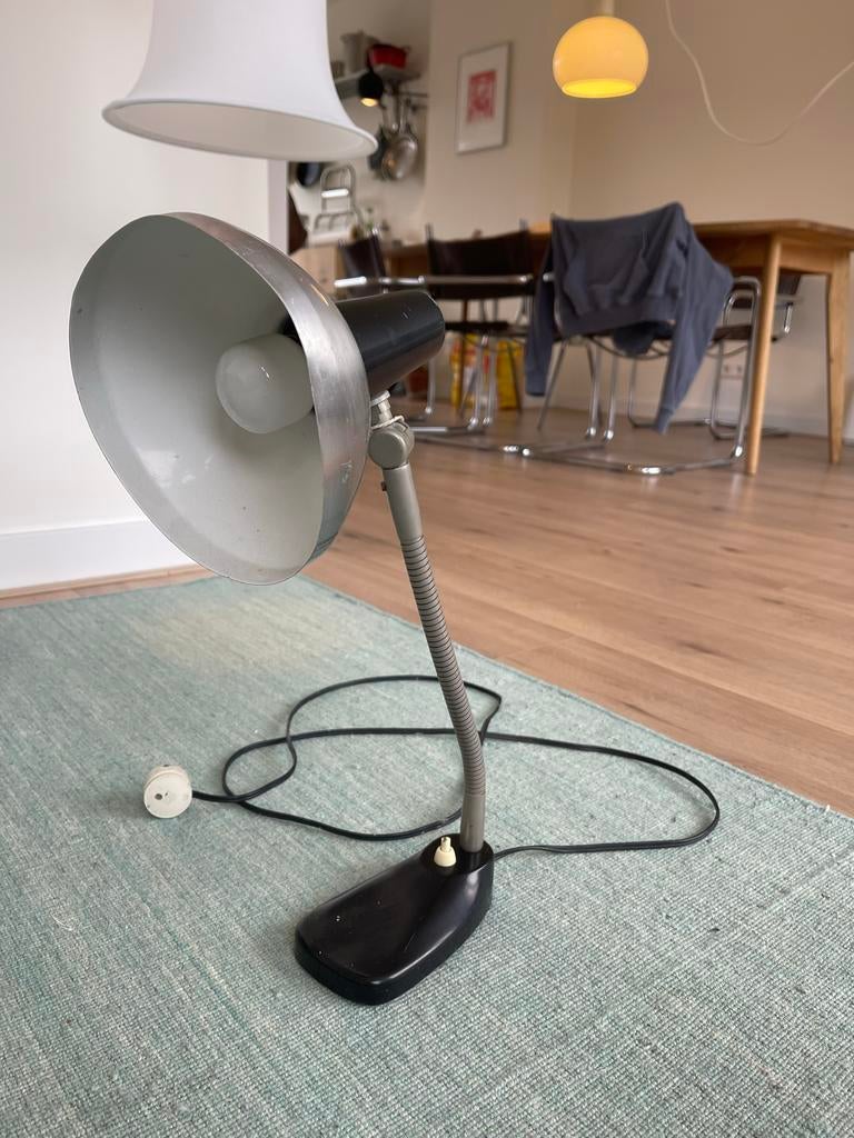 Vintage Hala Zeist bureaulamp, Ophalen, Gebruikt, Metaal, Minder dan 100 cm