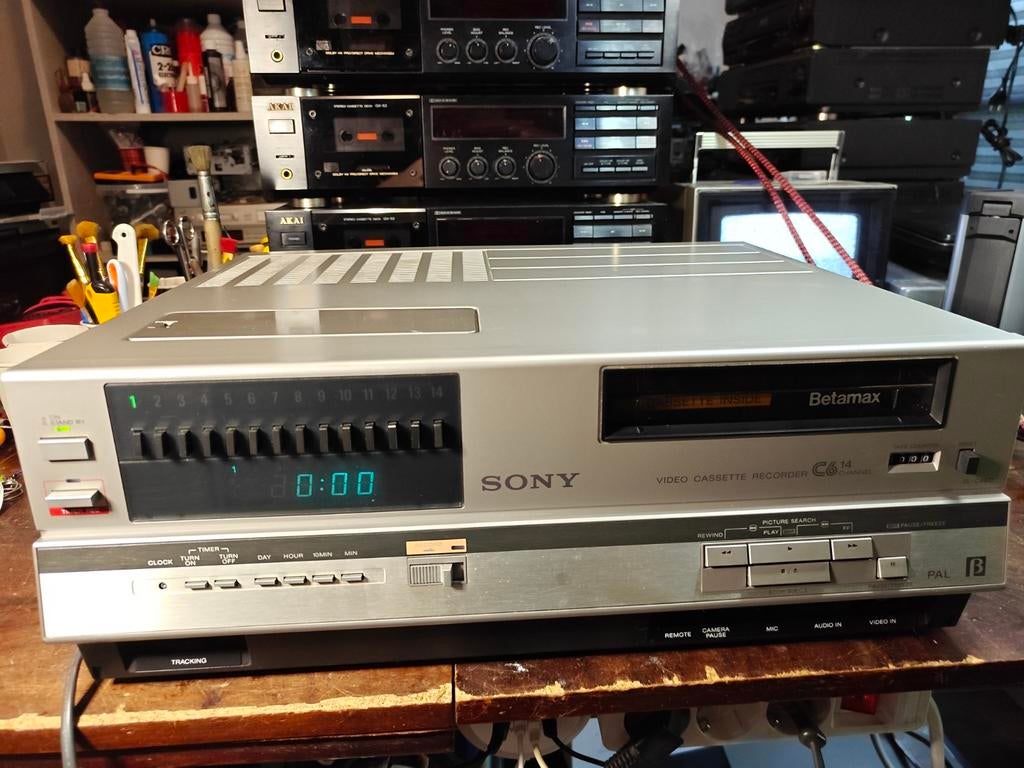 Sony SL-C6E Betamax – serviced – perfect voor digitaliseren, Audio, Tv en Foto, Videospelers, Ophalen of Verzenden, Betamax-speler of -recorder