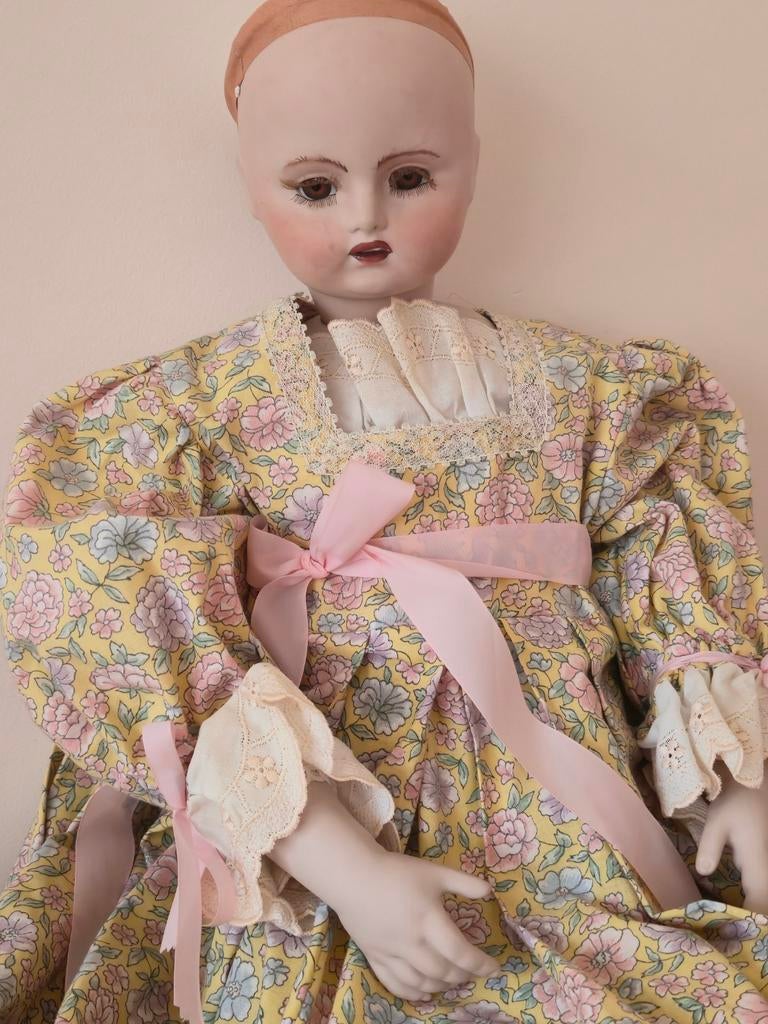 🏵Vintage porseleinen pop - 70 cm -restauratieproject, Verzamelen, Poppen, Ophalen of Verzenden, Gebruikt, Overige typen, Levensecht of Reborn