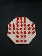 Houten solitaire spel compleet wit rood breinbreker, Een of twee spelers, Ophalen of Verzenden, Gebruikt