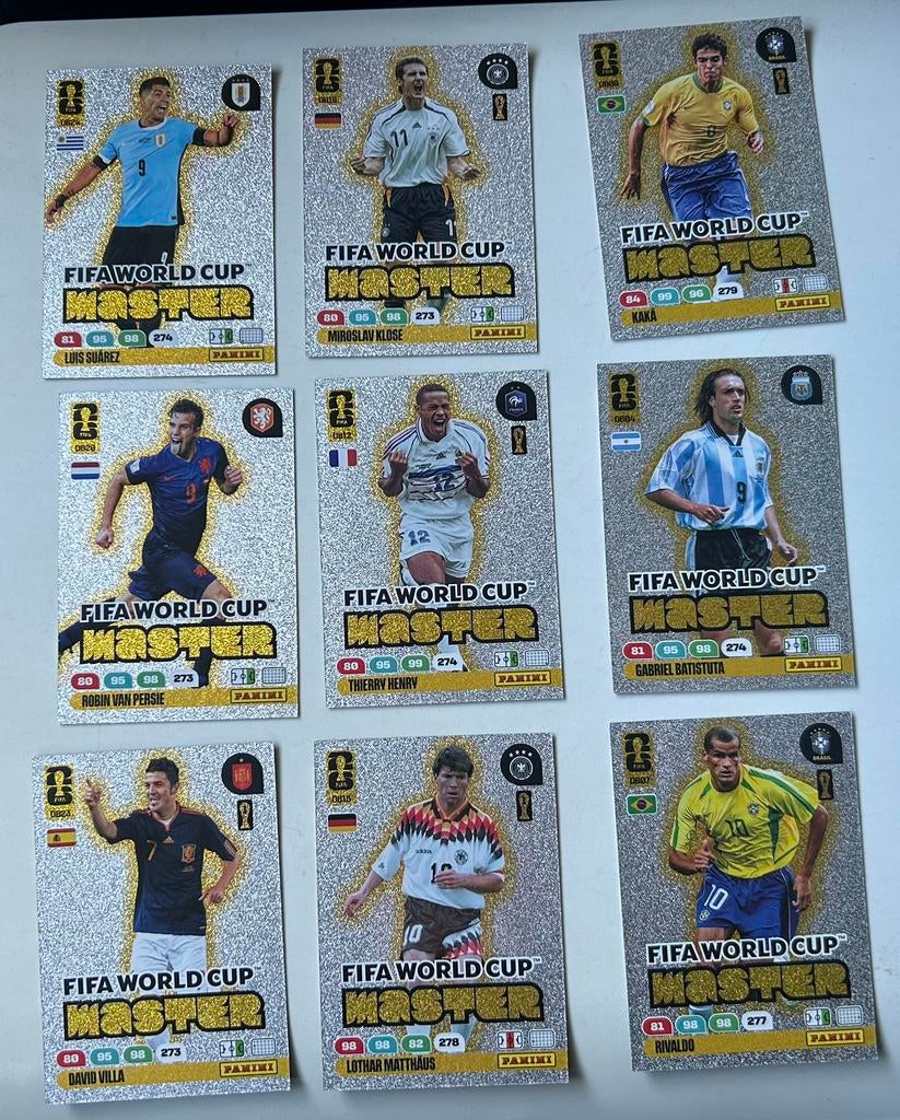 Panini Fifa world cup 2026 MASTER PLAYERS Extra collectors, Ophalen of Verzenden, Nieuw, Meerdere plaatjes