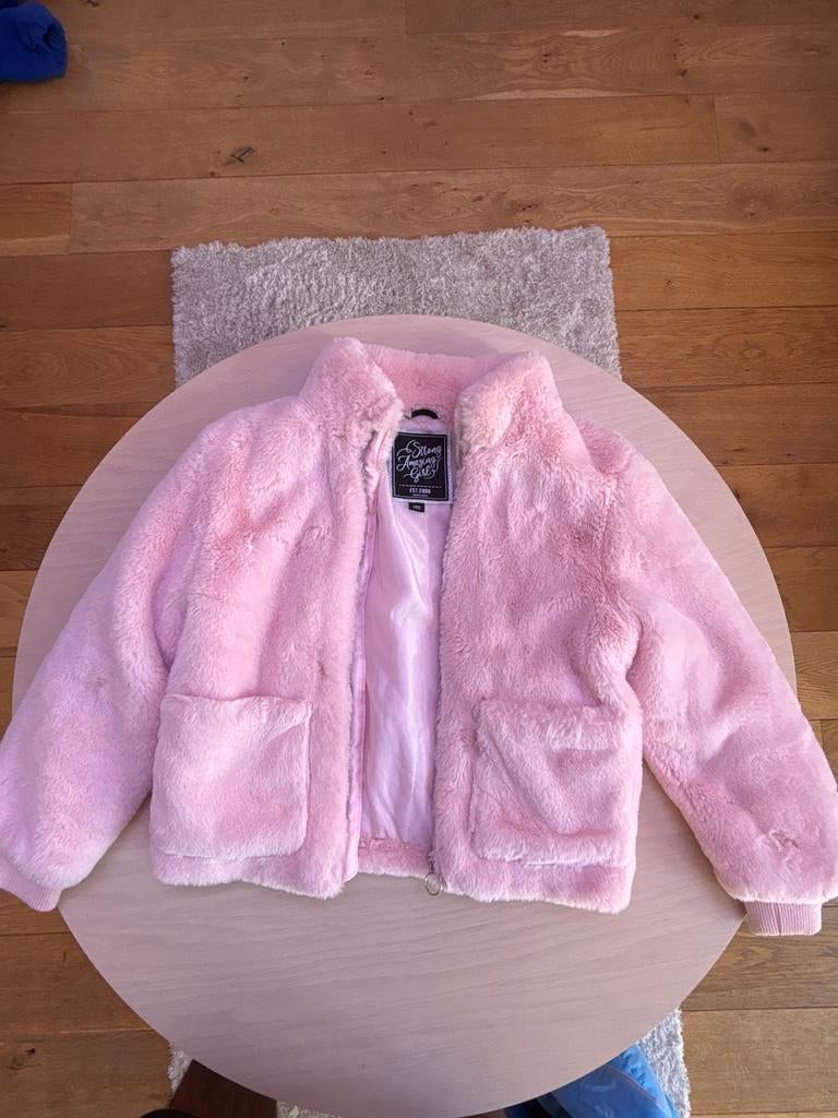Leuke Roze Winterjas voor Meisjes, Ophalen, Gebruikt, Meisje