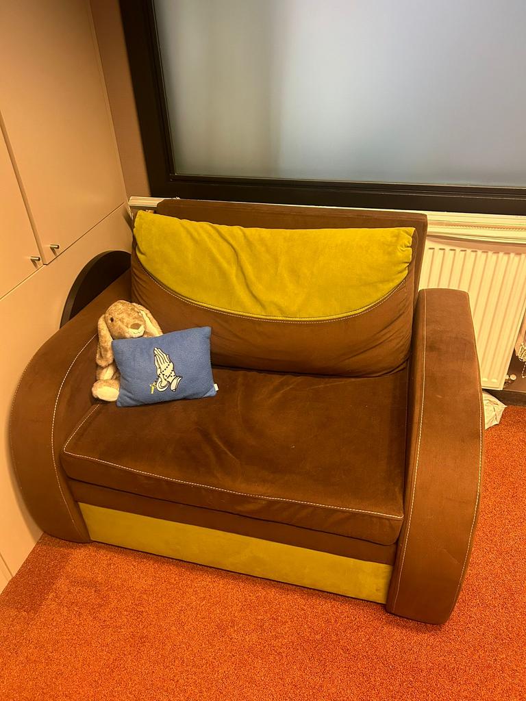 Slaapstoel, Ophalen, Gebruikt, Eenpersoons, Rechte bank