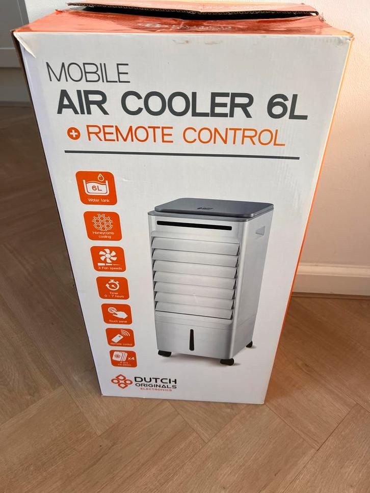 Mobiele Luchtkoeler 6L met Afstandsbediening, Witgoed en Apparatuur, Airco's, Nieuw, Mobiele airco, Minder dan 60 m³, 3 snelheden of meer