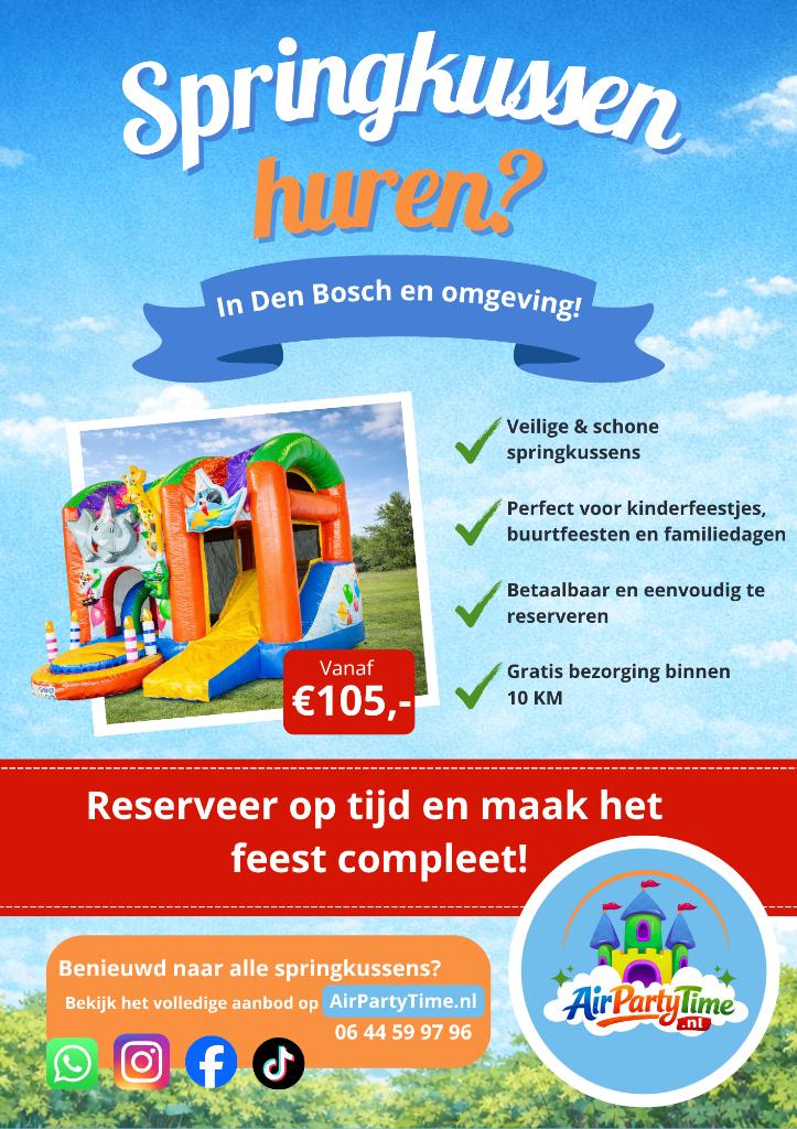 springkussen den Bosch, Hobby en Vrije tijd, Ophalen of Verzenden, Nieuw, Overige