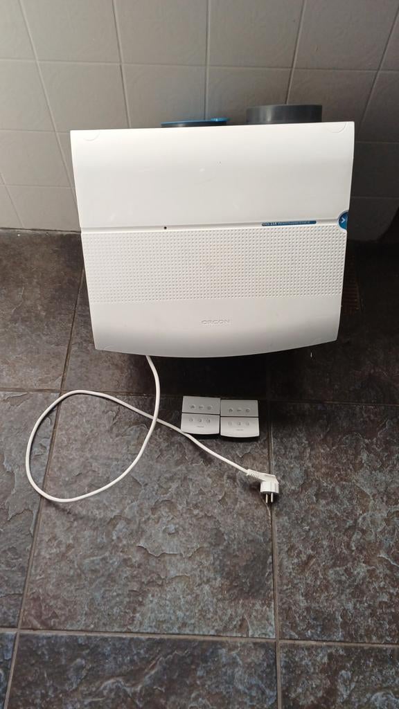 Orcon MVS 15 R met 2 afstandbedieningen, Doe-het-zelf en Verbouw, Ventilatie en Afzuiging, Ophalen of Verzenden, Gebruikt, Afzuiger