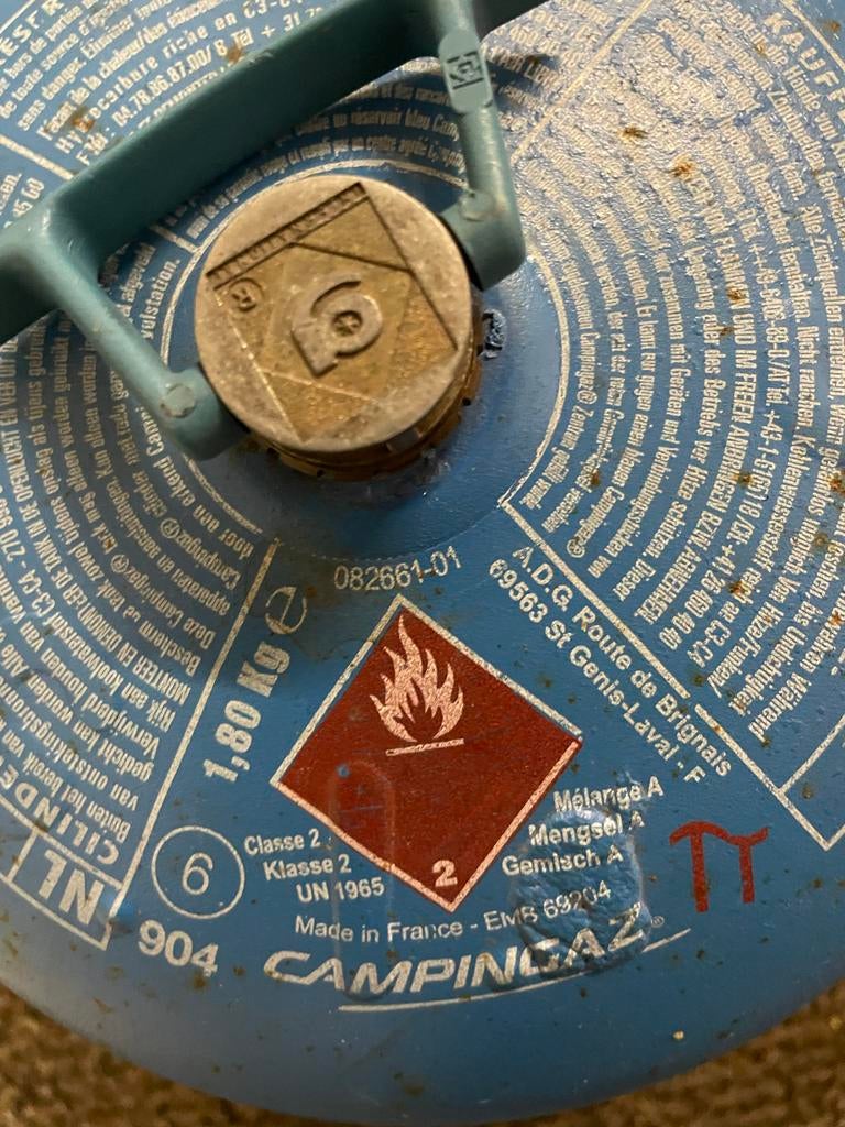 Campingaz gasfles 904, Caravans en Kamperen, Kampeeraccessoires, Ophalen of Verzenden, Gebruikt