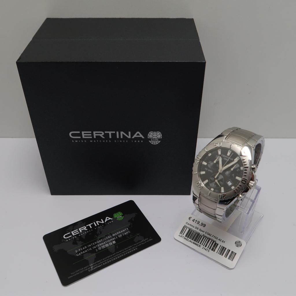 Certina DS Spel C542.7152.42.61 Herenhorloge | Nieuwstaat, Sieraden, Tassen en Uiterlijk, Horloges | Heren, Niet ingevuld, Zo goed als nieuw